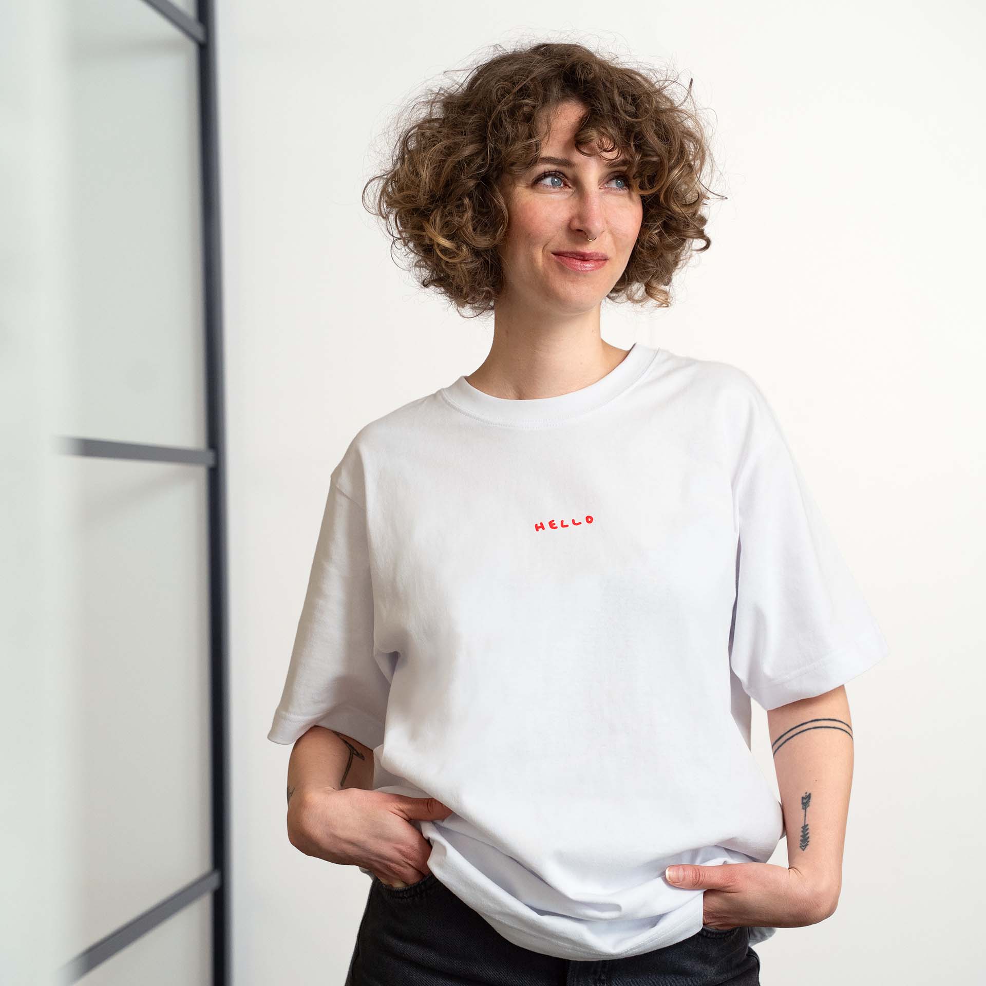 Hello T-Shirt Weiß